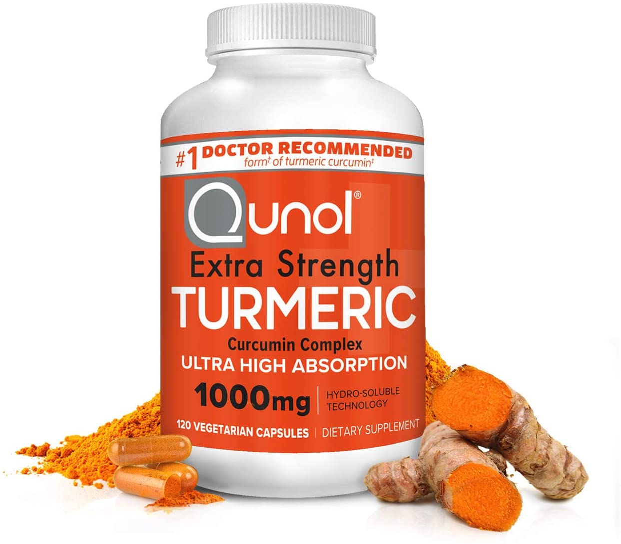Qunol Extra-Strength Turmeric 1000mg 120-vegetarian capsules - Click Image to Close
